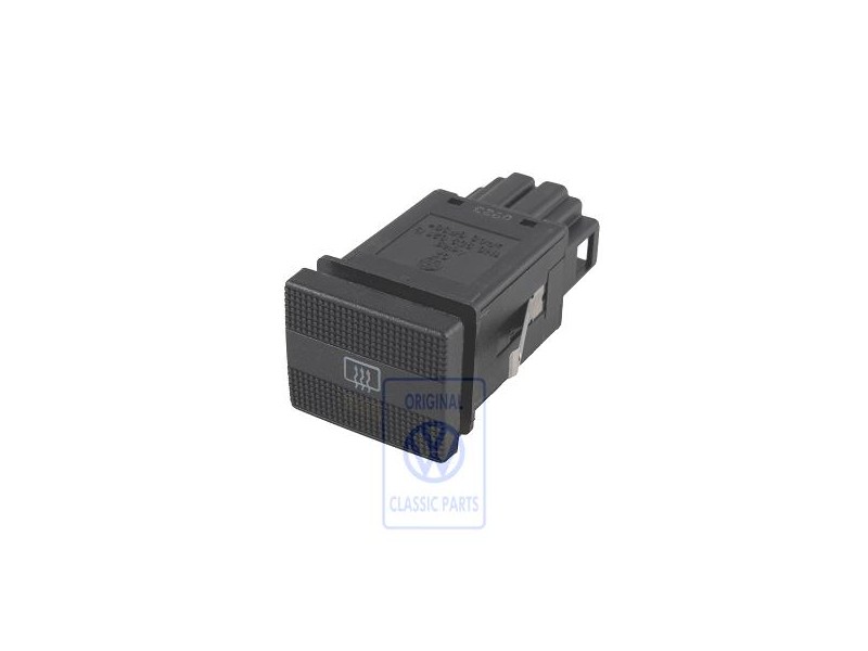 Original VW Switch For Heated Rear Window Satin Black - 1H0959621B 01C