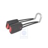 Original VW Double Belt Latch Satin Black/Fire Red - 1H0857739A FCN