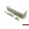 Original VW LUPO 3L Rear Boot Badge Chrome Self Adhesive - 6E0853687B KKH