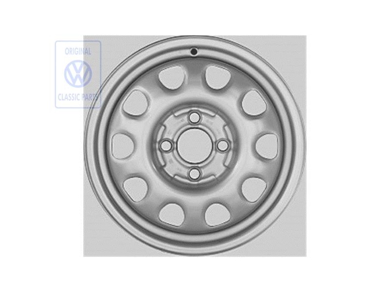 Original VW Steel Rim Chrome Colored - 1H0601025P 091