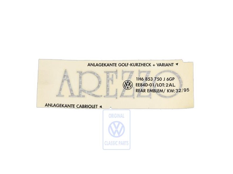 Original VW Film Lettering Green/Blue/Red - 1H6853750J 6GP