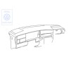 Original VW Dash Panel, Padded Mauritius Blue - 1H6857003Q H45