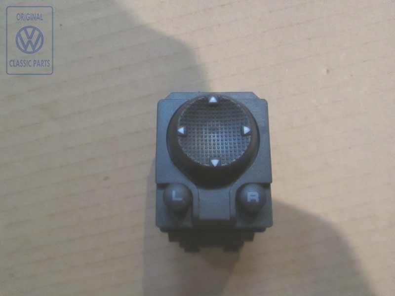 Original VW Switch For Exterior Mirror Adjustment Satin Black - 1H2959565 01C