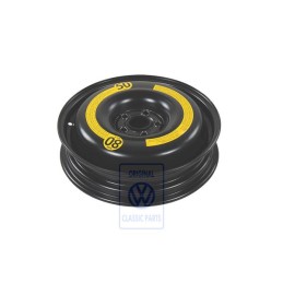 Original VW Steel Rim For Space-Saving Emergency Wheel Black - 3A0601025 03C
