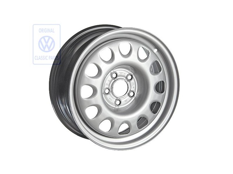 Original VW Steel Rim Chrome Colored - 3A0601027 091