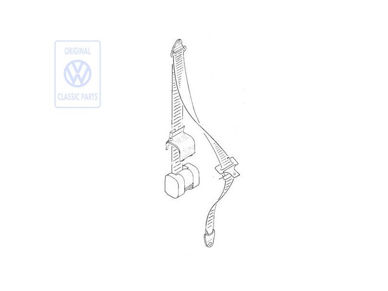Original VW Three-Point Safety Belt - 171857705AQ