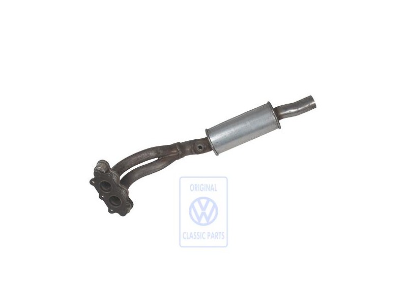 Original VW Exhaust Pipe With Front Silencer - 1H1253208AJ