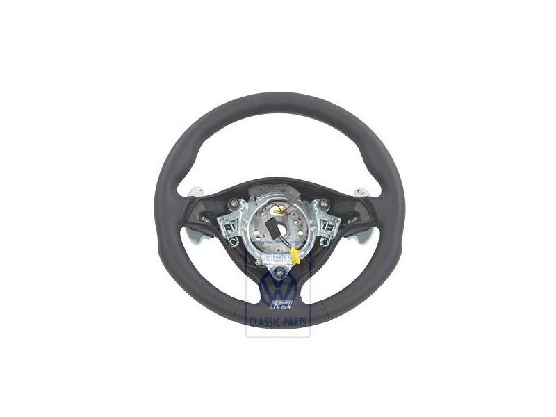 Original VW Sports Steering Wheel(Leather) Black/Black - 1J0419091DMQHT