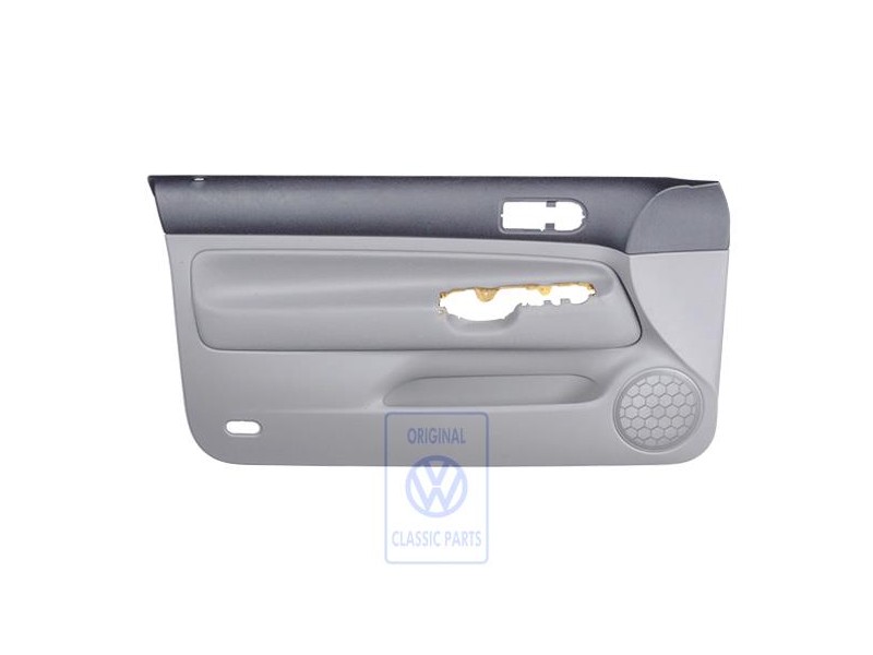 Original VW Door Panel Trim Cloth Black/Flannel Grey - 1J3867011BQHRQ