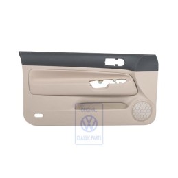 Original VW Door Panel Trim (Cloth) Black/Light Beige - 1J3867011BQHRR