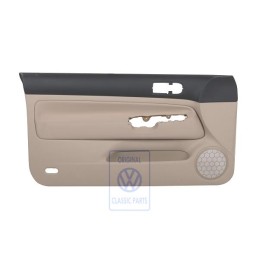 Original VW Door Panel Trim Cloth Black/Light Beige - 1J3867011BQREL