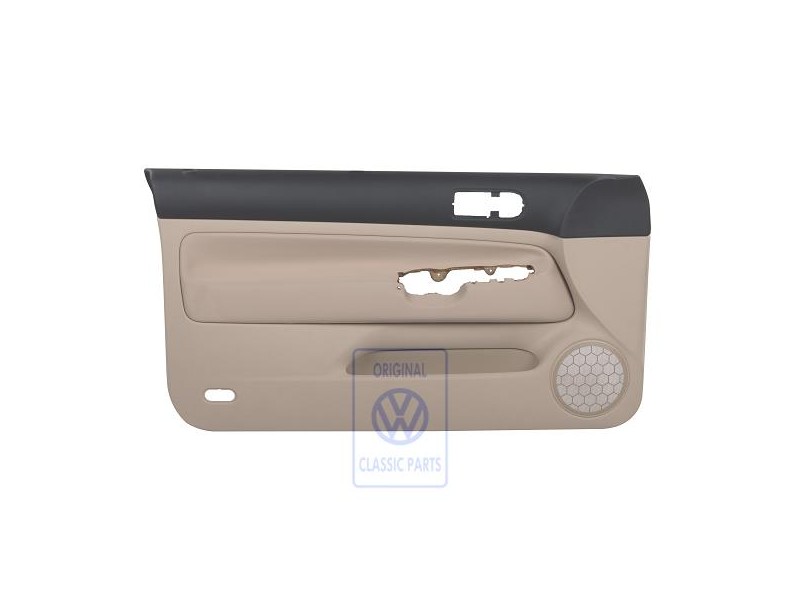 Original VW Door Panel Trim Cloth Black/Light Beige - 1J3867011BQREL