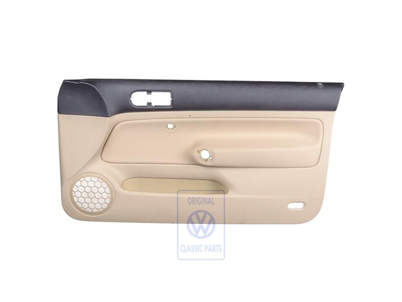 Original VW Door Panel Trim Cloth Black/Light Beige - 1J3867012CCHRR