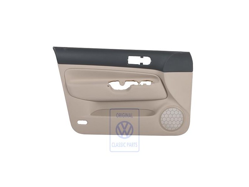 Original VW Door Panel Trim (Cloth) Black/Light Beige - 1J4867011CKHRR