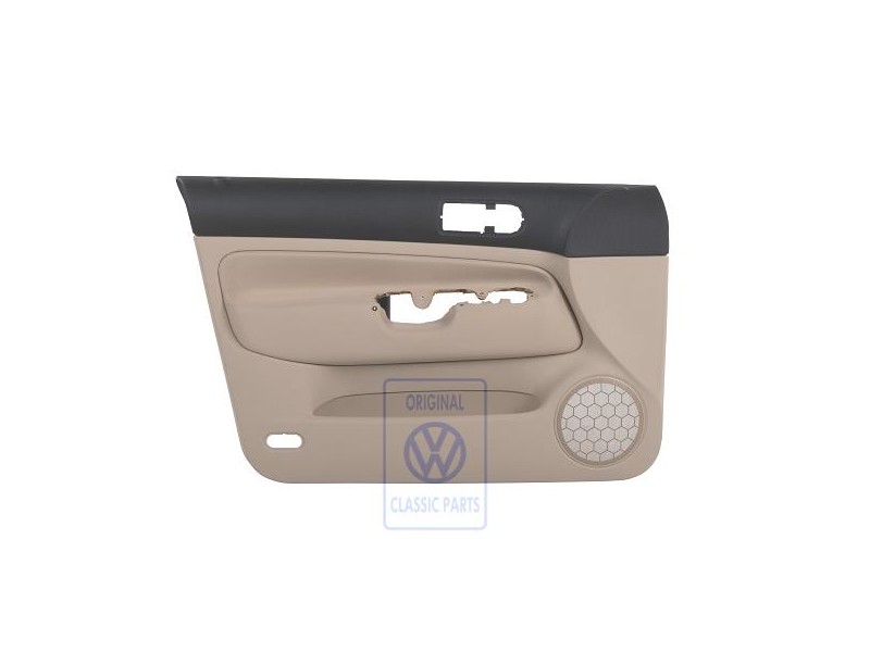 Original VW Door Panel Trim (Cloth) Black/Light Beige - 1J4867011CKREL