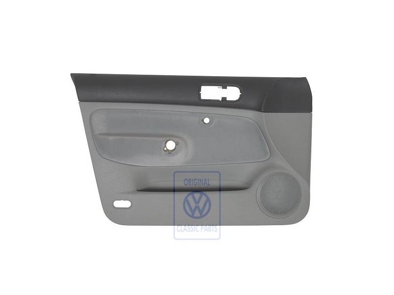 Original VW Door Panel Trim (Cloth) Black/Flannel Grey - 1J4867011DBPDH