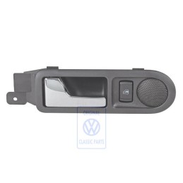 Original VW Door Inner Release Lever With Loudspeaker Black - 3B0839113BGB41