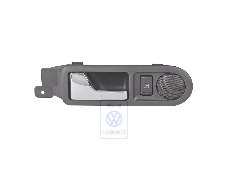 Original VW Door Inner Release Lever With Loudspeaker Black - 3B0839113BGB41
