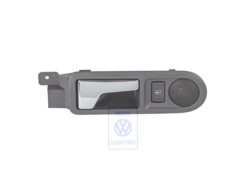Original VW Door Inner Release Lever With Loudspeaker Black - 3B0839114BGB41