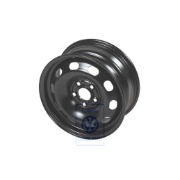 Original VW Steel Rim Rally Black - 1J0601027P 03C