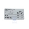 Original VW Data Plate For Tyre Pressure - 1J0010250C