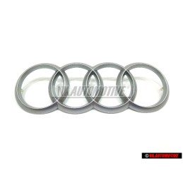 Original Audi Rings Engine Cover Badge Emblem Silver - 022103940