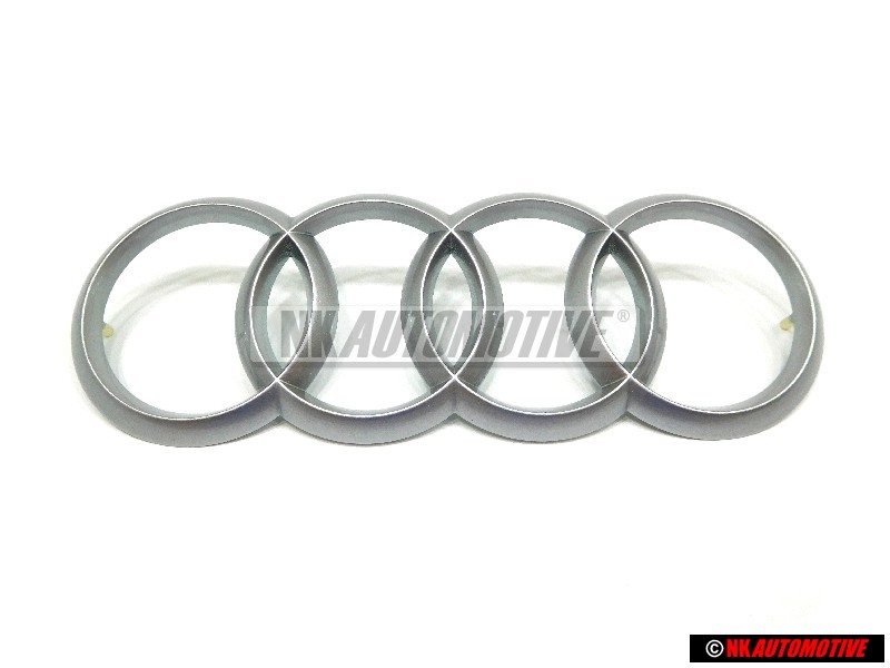 Original Audi Rings Engine Cover Badge Emblem Silver - 022103940