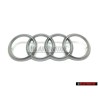Original Audi Rings Engine Cover Badge Emblem Silver - 022103940