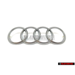 Original Audi Rings Engine Cover Badge Emblem Silver - 022103940