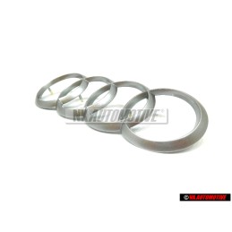 Original Audi Rings Engine Cover Badge Emblem Silver - 022103940