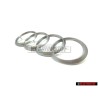 Original Audi Rings Engine Cover Badge Emblem Silver - 022103940