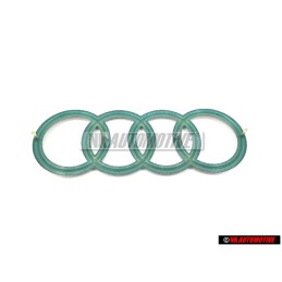 Original Audi Rings Engine Cover Badge Emblem Silver - 022103940
