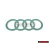 Original Audi Rings Engine Cover Badge Emblem Silver - 022103940