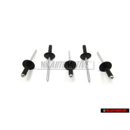 5x Original VW Front Rear Wheel Arch Flare Trim Pop Rivet 14mm - N 90634901