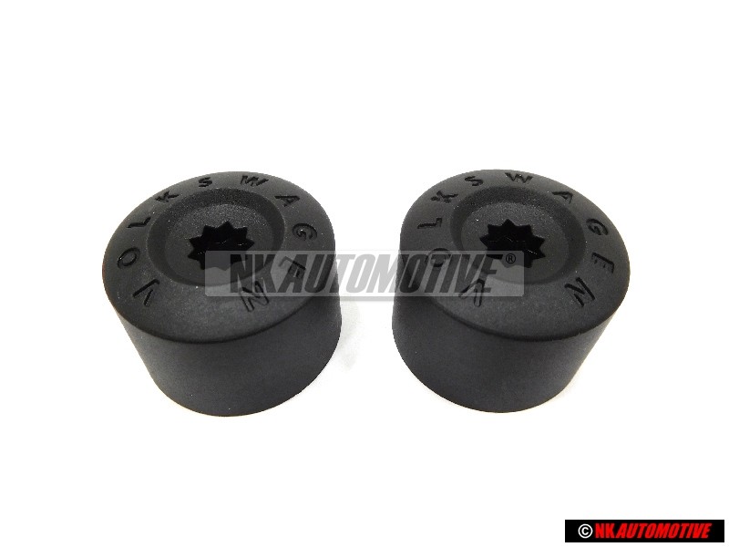 2x Original VW Wheel Bolt Lug Nut Cover Cap - 1K0601173 9B9
