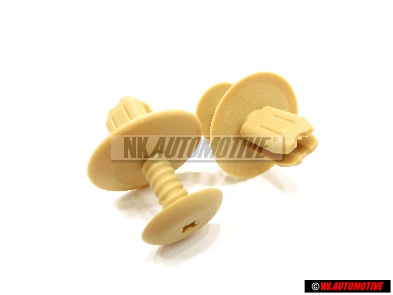 2x Original VW Clip Sun Beige - 1H0867199A 7H7