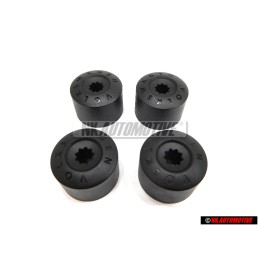 4x Original VW Cap - Wheel Bolt Satin Black - 3C0601173 9B9