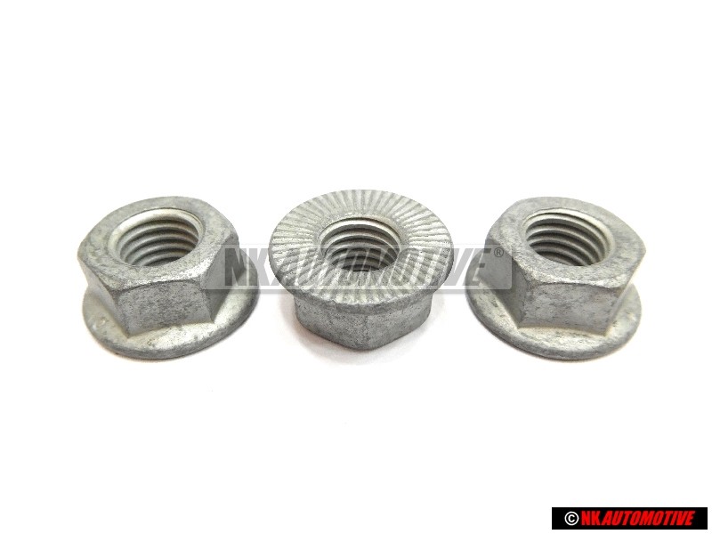 3x Original VW Hexagon Collar Nut - N 10332002