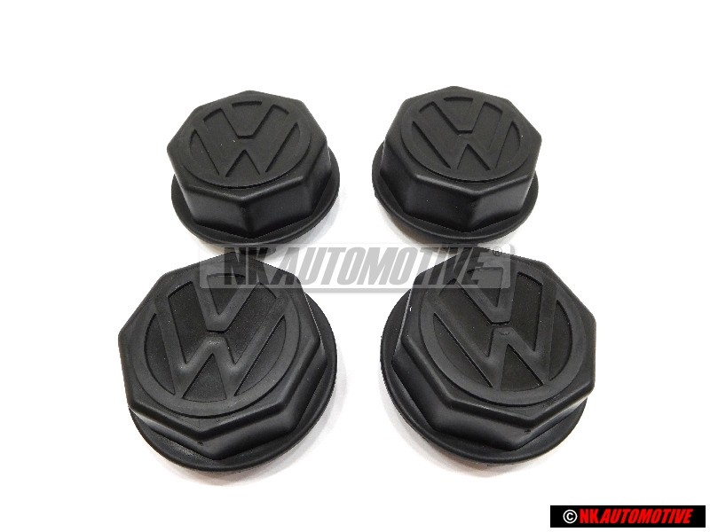 4x Original VW Wheel Centre Cap Black GT - 111601171