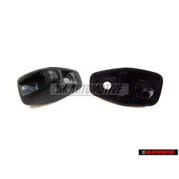 2x Original VW Sun Visor Clip Hook Hanger Bracket Holder Black - 191857559 01C