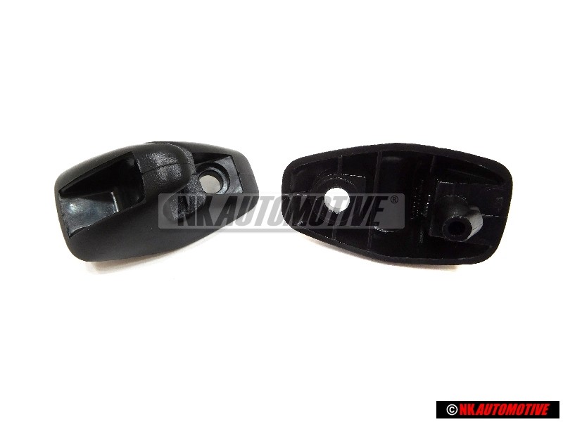 2x Original VW Sun Visor Clip Hook Hanger Bracket Holder Black - 191857559 01C