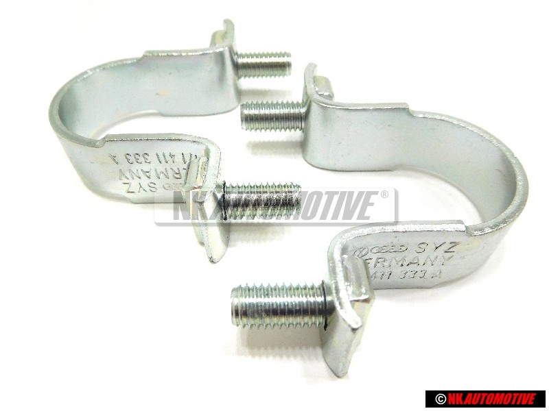 2x Original VW Front Suspension Anti Roll Sway Bar Clamp Bracket - 171411333A