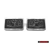 2x Original VW Wolsburg Front Wing Side Repeater Badge Emblem - 165853688A G