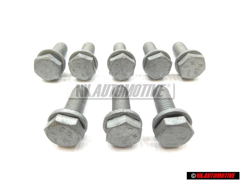 8x Original VW Hexagon Head Bolt M10x32 - N 90758902