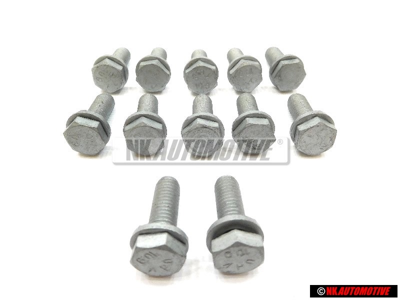 12x Original VW Hexagon Head Bolt M10x32 - N 90758902