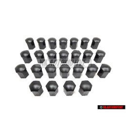 25x Original VW cap wheel bolt satin black - 867601173 01C