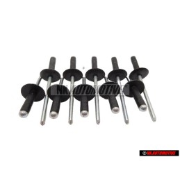10x Original VW Front Rear Wheel Arch Flare Trim Pop Rivet 14mm - N 90634901