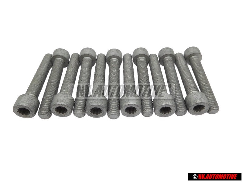 12x Original VW Inner Multi Point Socket Head Bolt M8x48 - N 91108201