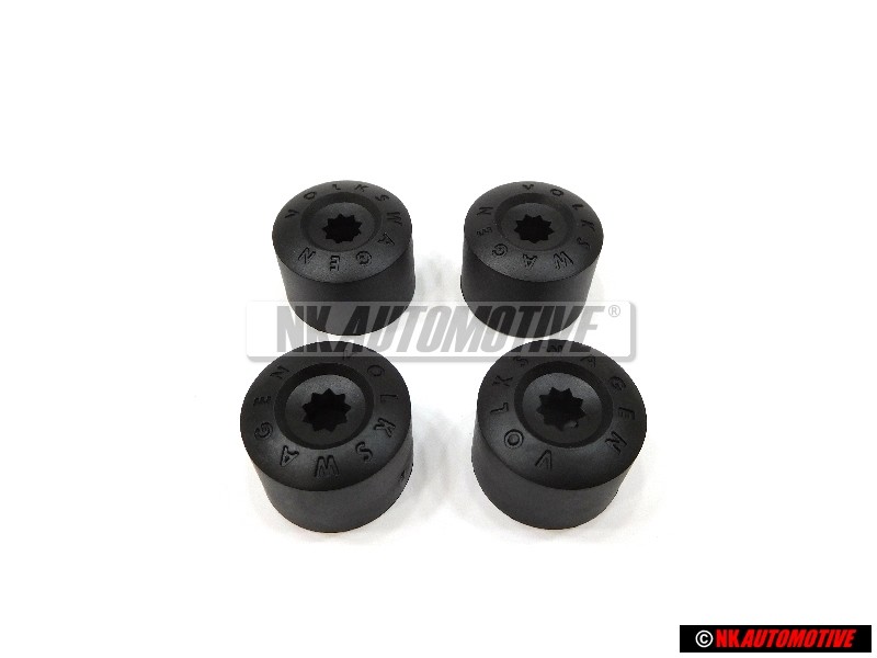 4x Original VW Wheel Bolt Lug Nut Cover Cap - 1K0601173 9B9