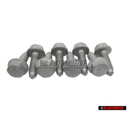 8x Original VW Hex Collared Bolt - N 10127707